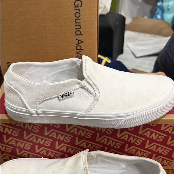 Vans Asher Canvas Shoes in True White - Picture 7 of 10